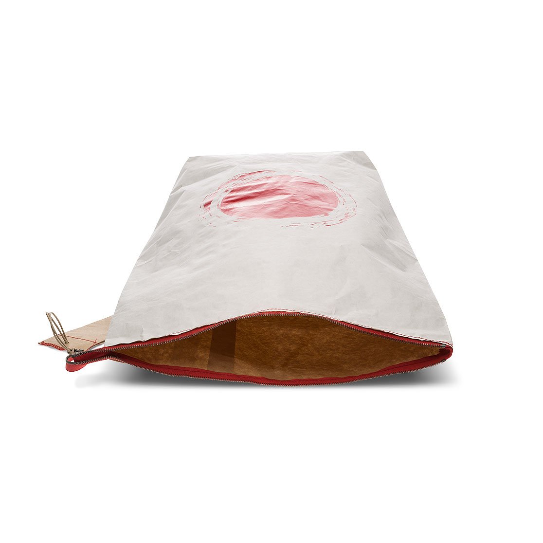 Paper bag double sheet with zip and label